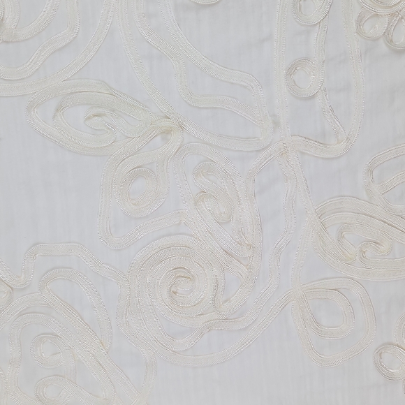 Coral Bay Women's Short  Sleeve Top Ivory Size  Medium cz108 - Picture 6 of 11